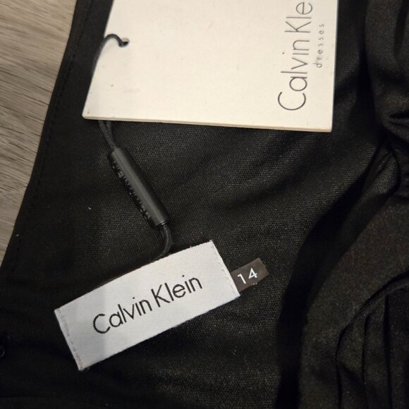 CALVIN KLEIN • Notorious Noir Gown • Femme Fatale Energy 14 NWT Halloween - Picture 14 of 15